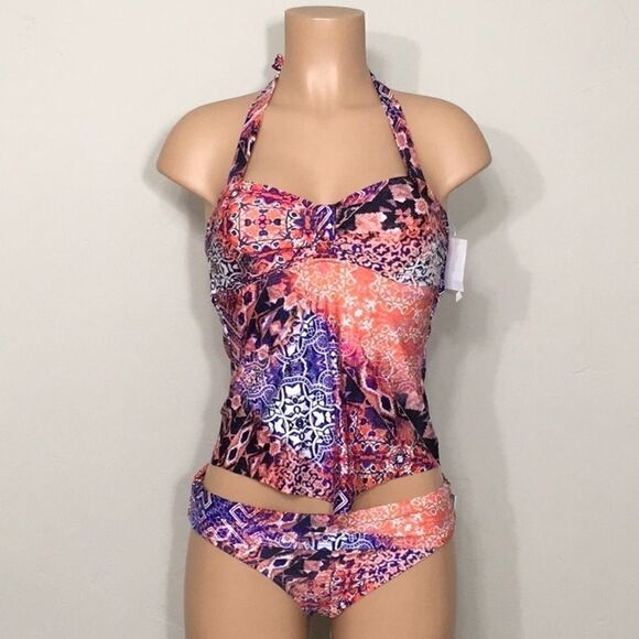 Kenneth Cole reaction tankini bikini set. NWT - Picture 2 of 6